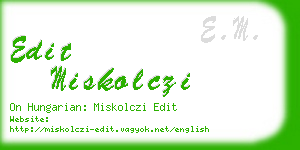 edit miskolczi business card